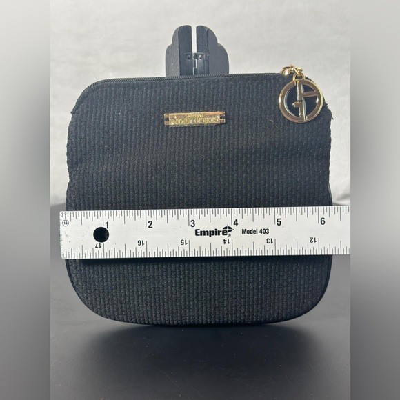 GIORGIO ARMANI PARFUMS Elegant black clutch bag Size M - Picture 5 of 6